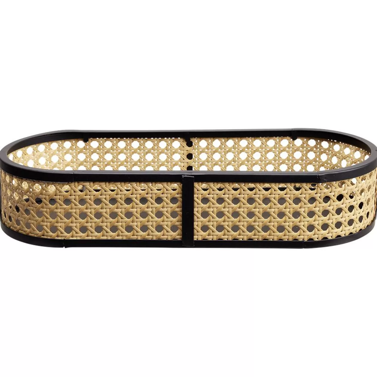 Plateau ovale cannage rotin naturel noir>Gifi Clearance