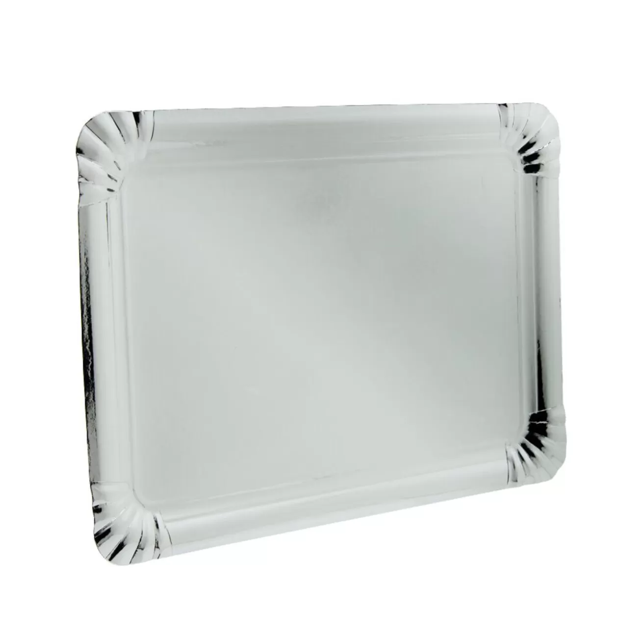 Plateau rectangulaire en carton argenté x 3>Gifi Clearance