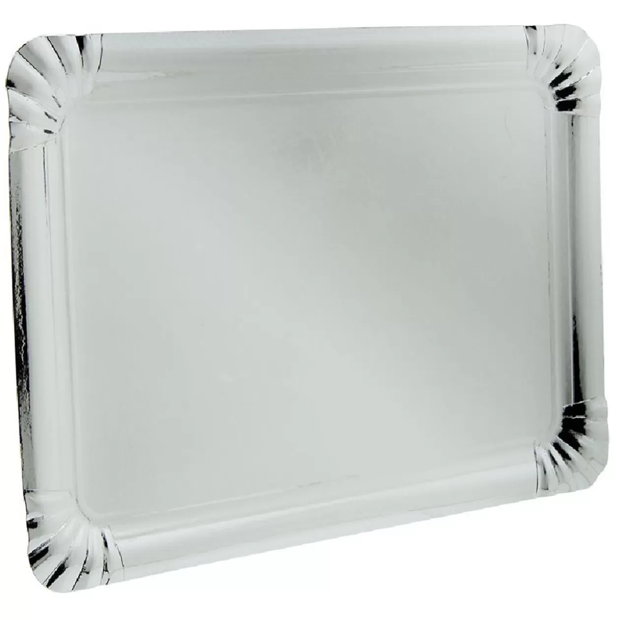 Plateau rectangulaire en carton argenté x 5>Gifi Cheap