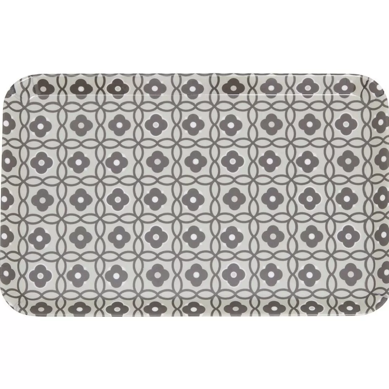 Plateau rectangulaire mélamine design carreaux de ciment gris>Gifi Fashion