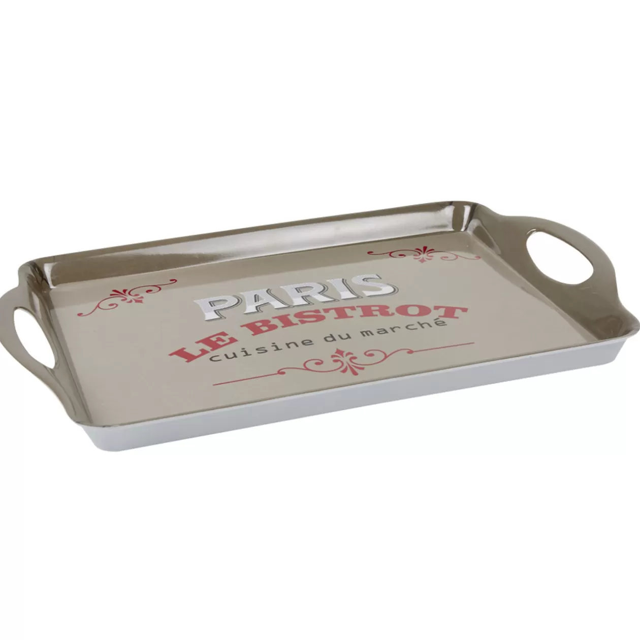 Plateau rectangulaire Paris le bistrot avec poignées>Gifi Best Sale