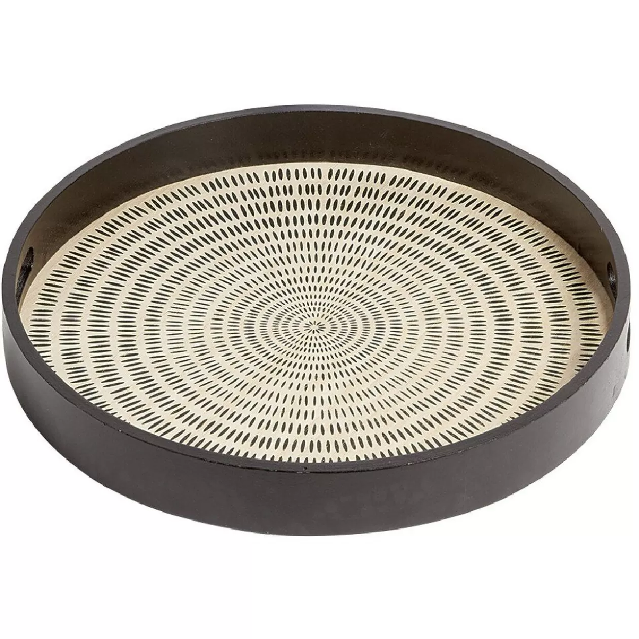 Plateau rond en mdf design noir naturel Ø38 cm>Gifi Discount