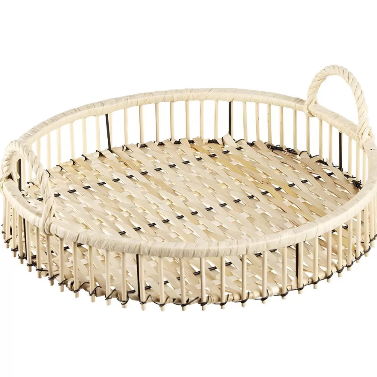 Plateau rond finition bois naturel>Gifi Hot