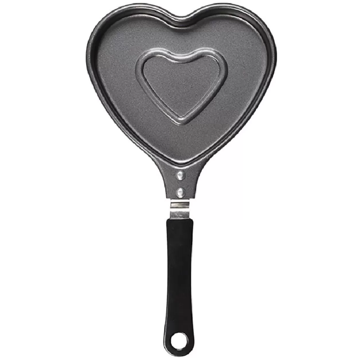 Gifi Poêle à pancake forme coeur gris et noir L15cm< Cuisson
