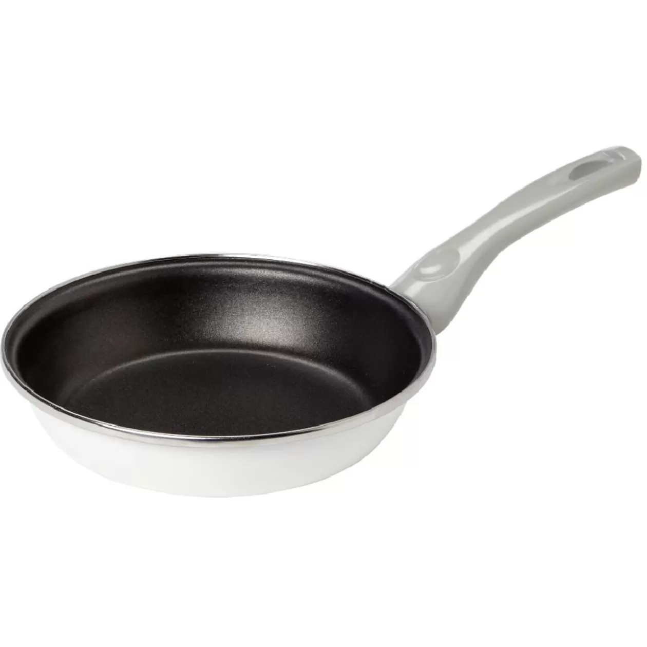 Gifi Poêle anti adhérente acier émaillé noir et blanc Ø20cm< Cuisson