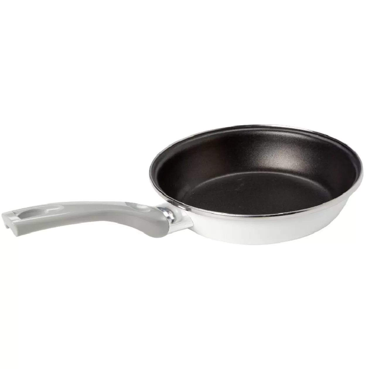 Gifi Poêle anti adhérente acier émaillé noir et blanc Ø20cm< Cuisson