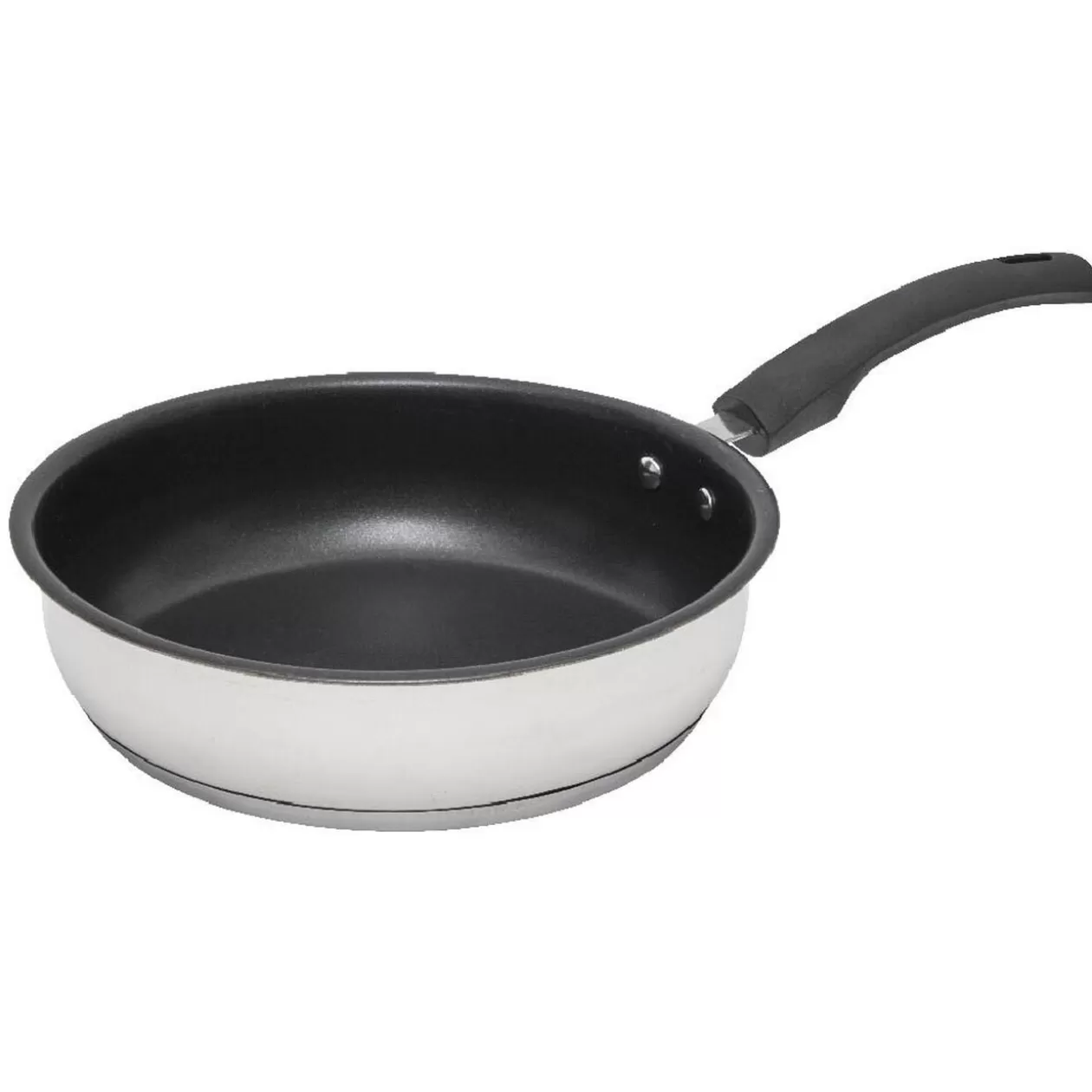 Gifi Poêle anti adhésive inox poignée bakélite noire< Cuisson