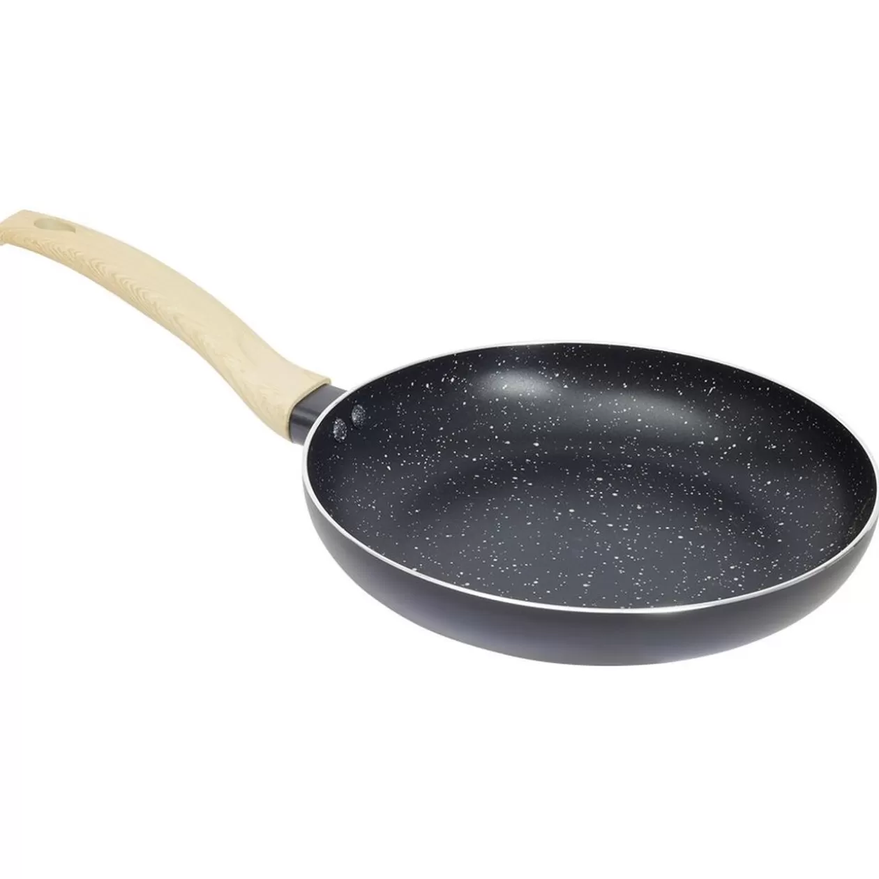 Gifi Poêle antiadhérente poignée soft touch beige et noir Ø24cm< Cuisson