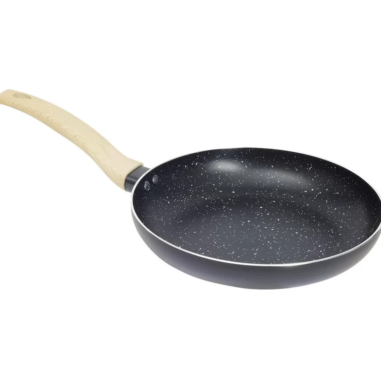 Gifi Poêle antiadhérente poignée soft touch beige et noir Ø28cm< Cuisson