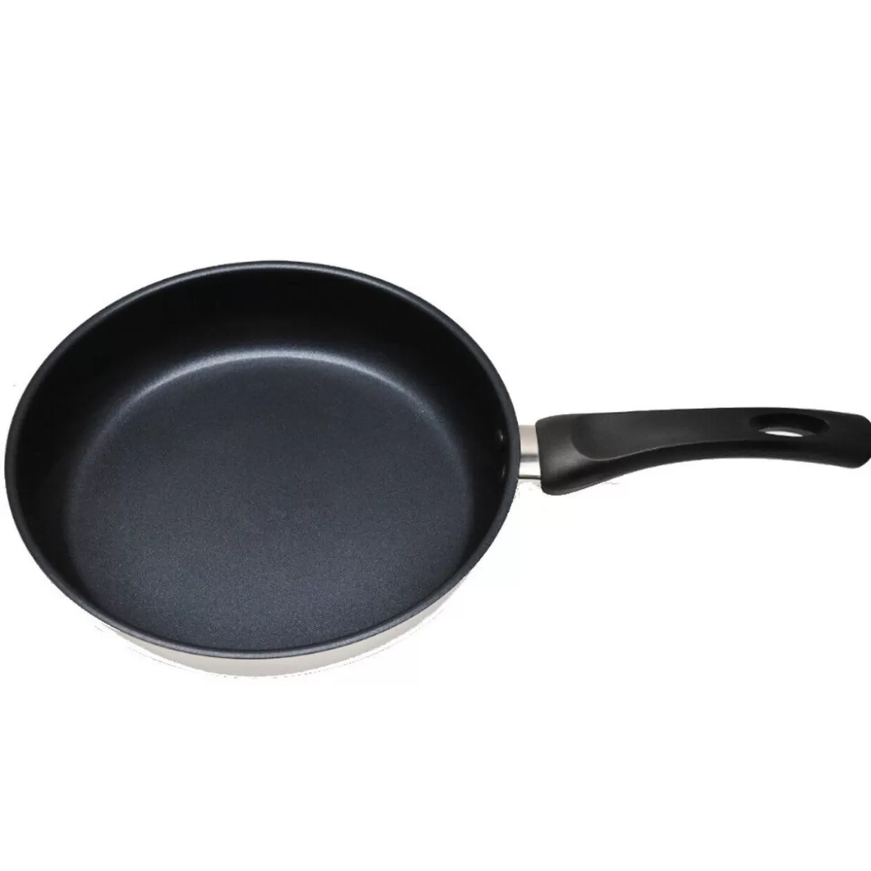 Gifi Poêle antiadhésive inox poignée bakélite noire< Cuisson