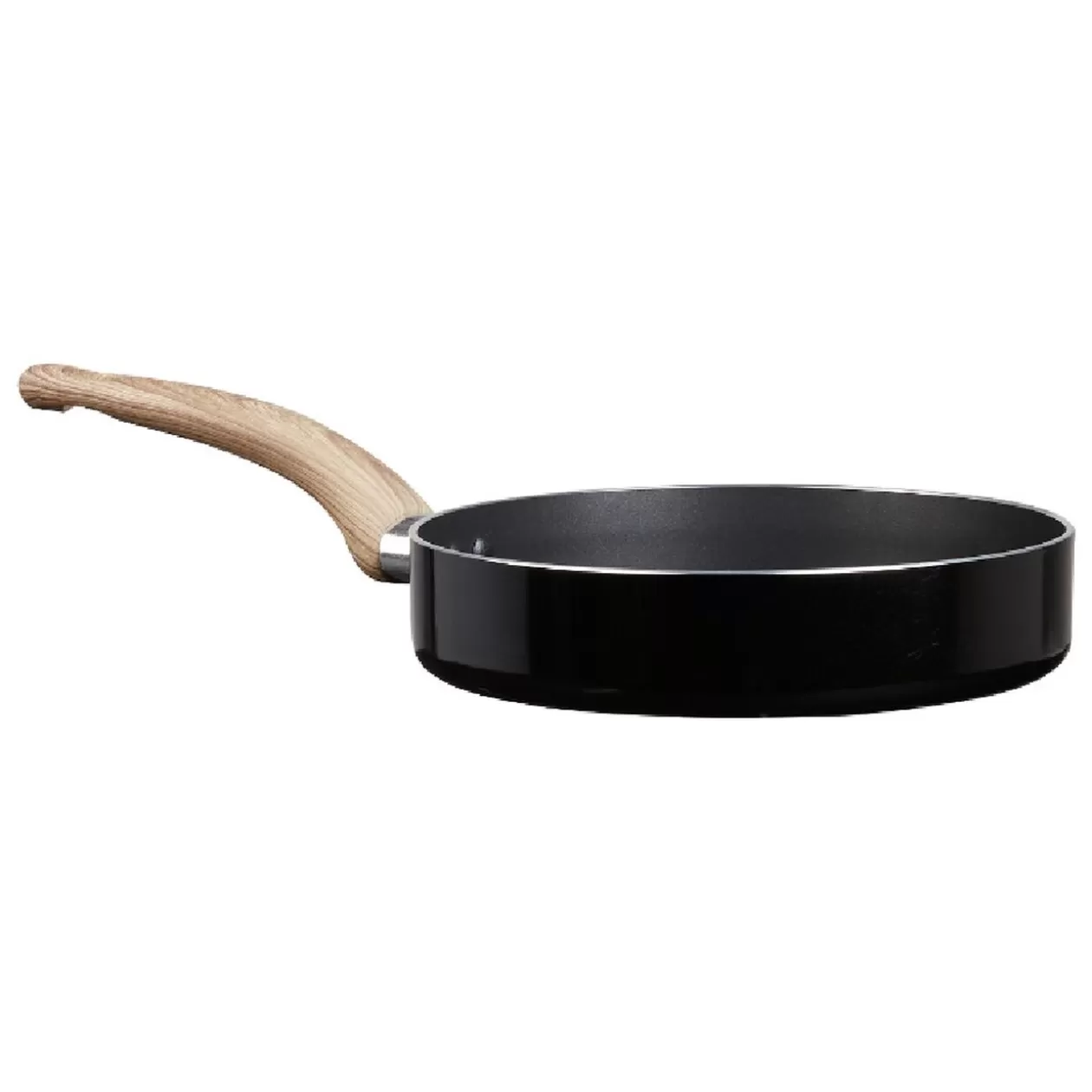 Gifi Poêle noire manche effet bois Ø 20< Cuisson
