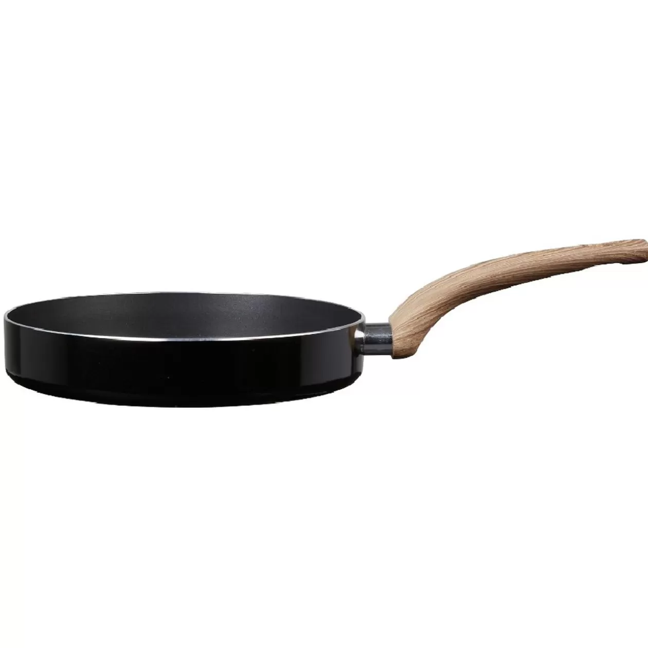 Gifi Poêle noire manche effet bois Ø 24< Cuisson