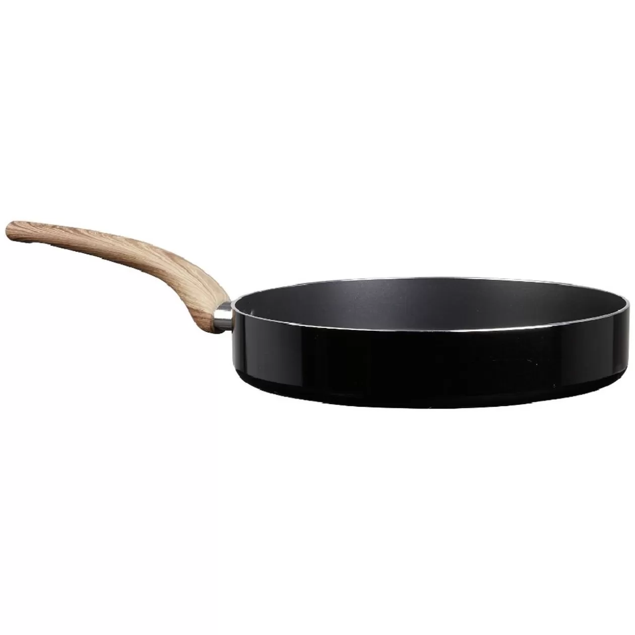 Gifi Poêle noire manche effet bois Ø 28< Cuisson