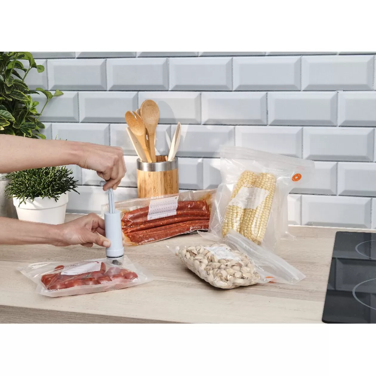 Gifi Pompe vide-air et 10 sachets sous-vide< Conservation Alimentaire