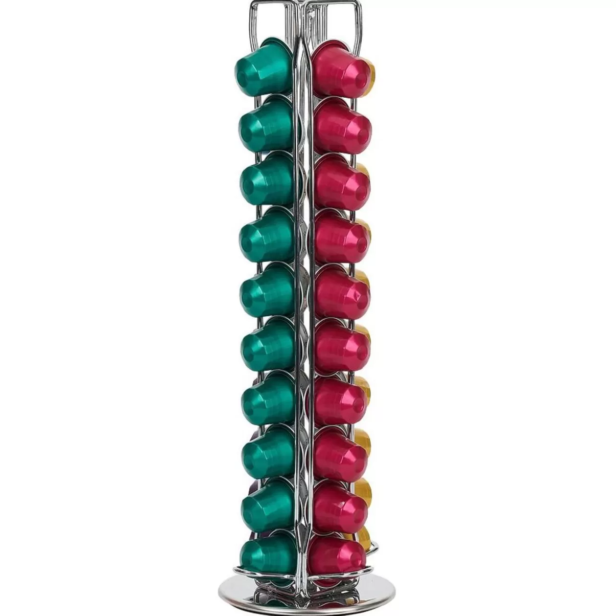 Gifi Porte capsules rotatif en inox Ø11xH37cm< Rangement De Cuisine