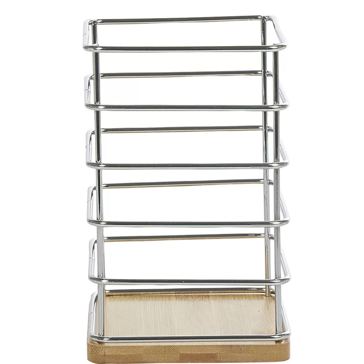 Gifi Porte ustensiles en métal avec socle en bambou< Rangement De Cuisine