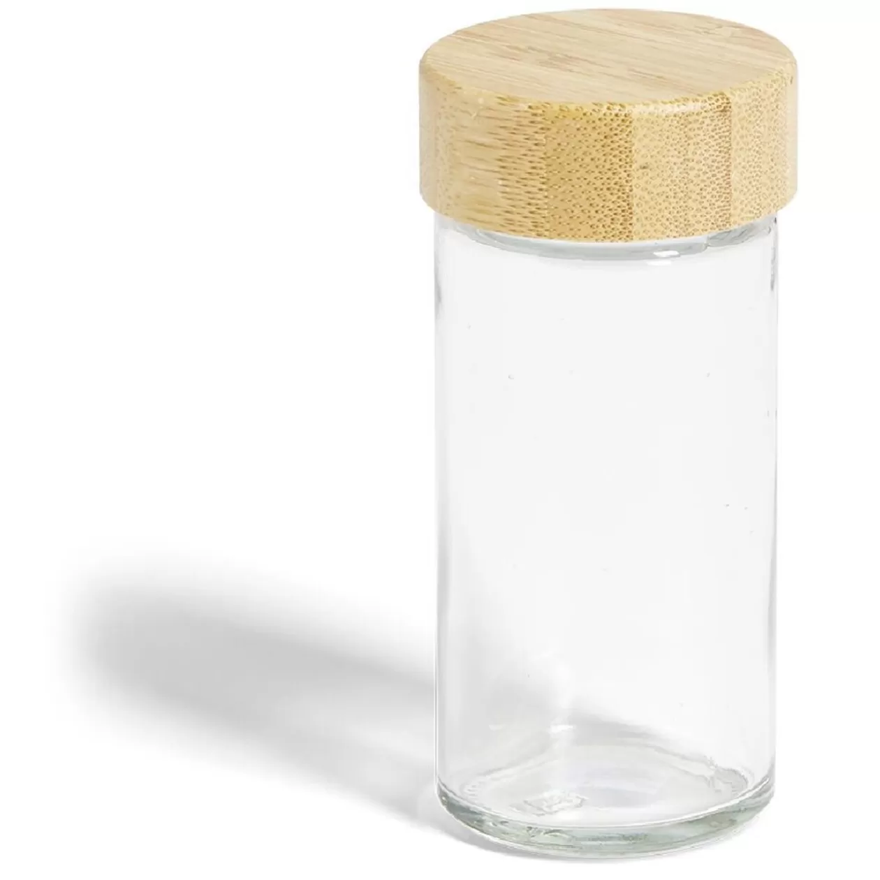 Gifi Pot à épice en verre et couvercle bambou Ø4,7xH9,8cm< Vaisselle Et Accessoires De Table