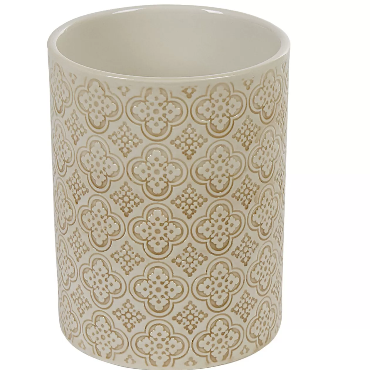 Gifi Pot à ustensiles de cuisine en céramique à motifs beige< Rangement De Cuisine
