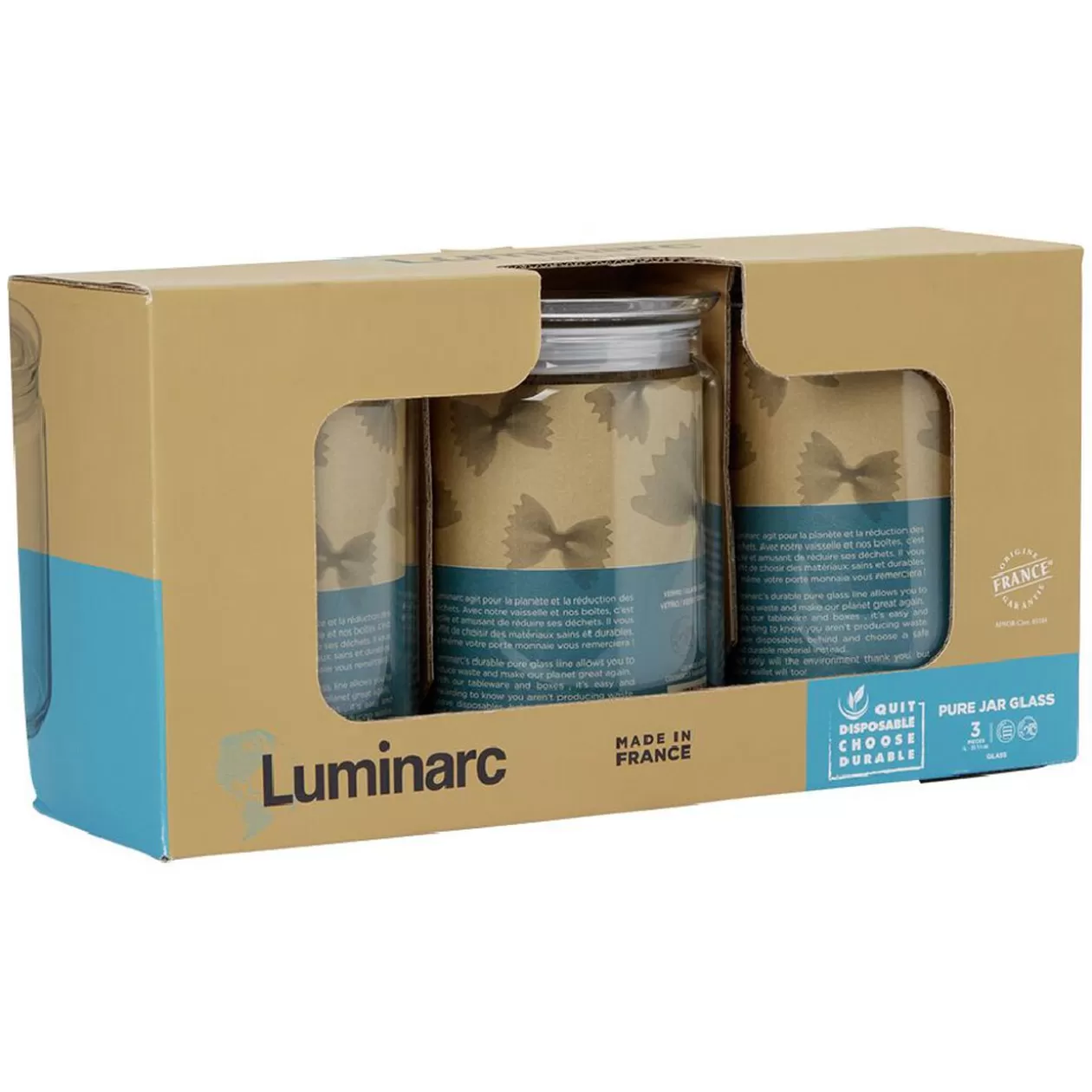 Gifi Pot de conservation en verre x3< Conservation Alimentaire