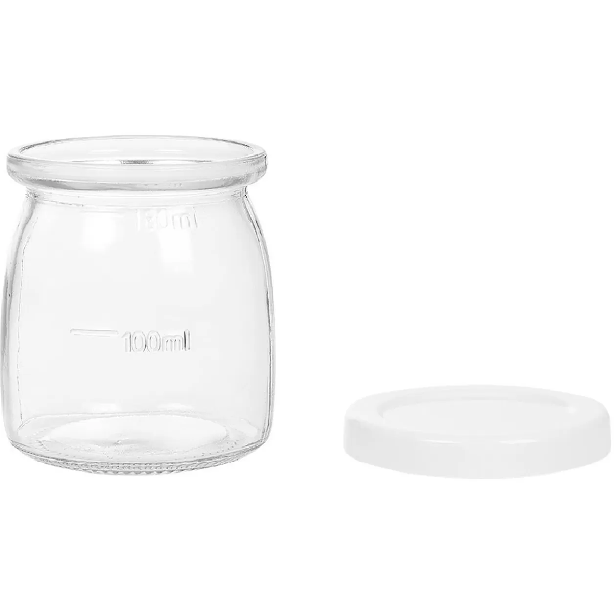 Gifi Pot de yaourt en verre blanc transparent x4< Petit Électroménager