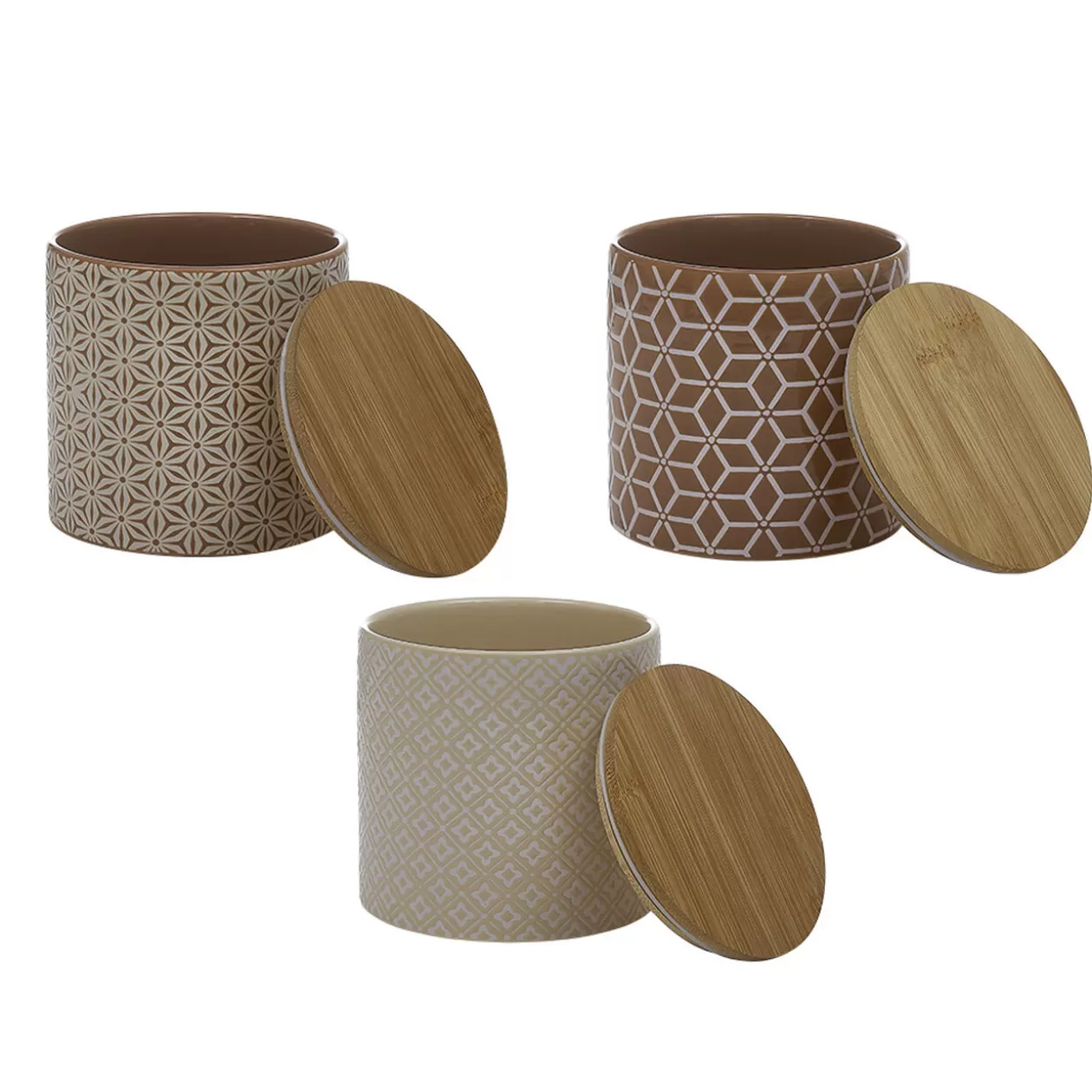 Gifi Pot en céramique assorti x3< Conservation Alimentaire