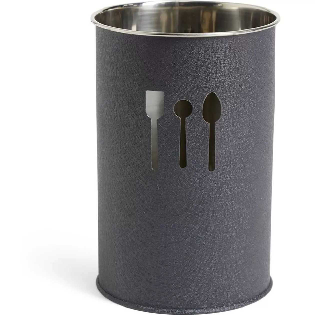 Gifi Pot range-couverts Ø10xH.15cm inox finition gris crocodile< Rangement De Cuisine