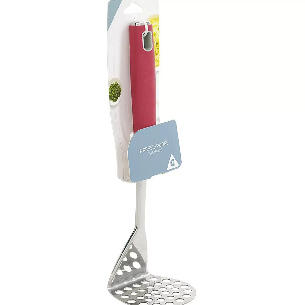 Gifi Presse purée inox avec manche en polypropylène rouge< Préparation Culinaire