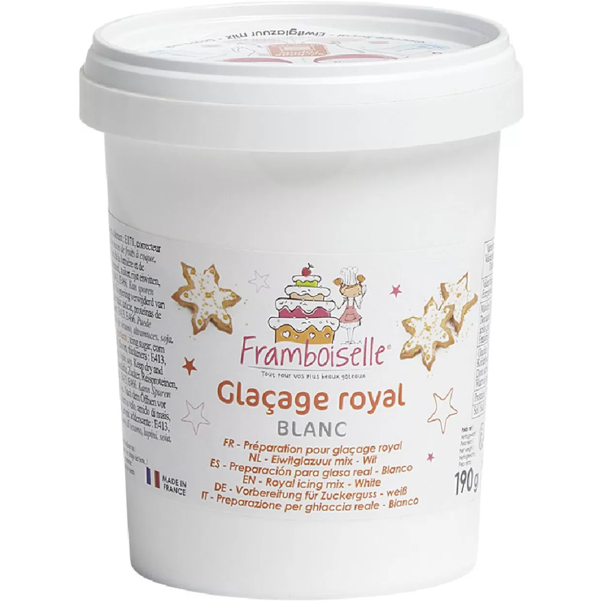 Gifi Préparation pour glaçage royal blanc Framboiselle 190 g< Préparation Culinaire