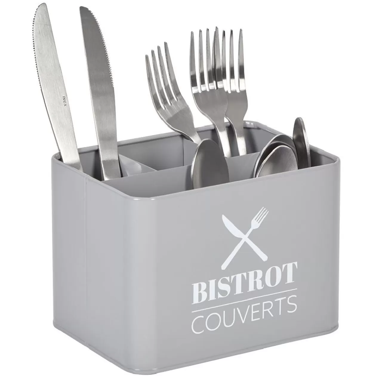 Gifi Range couvert BISTROT en métal gris< Rangement De Cuisine