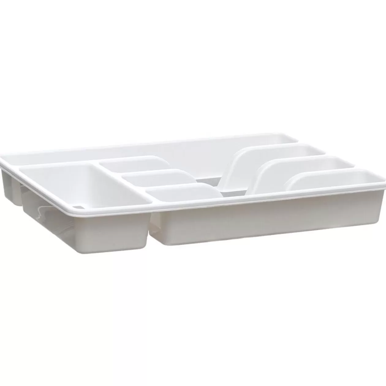 Gifi Range couvert blanc fond silicone gris 5 compartiments< Rangement De Cuisine