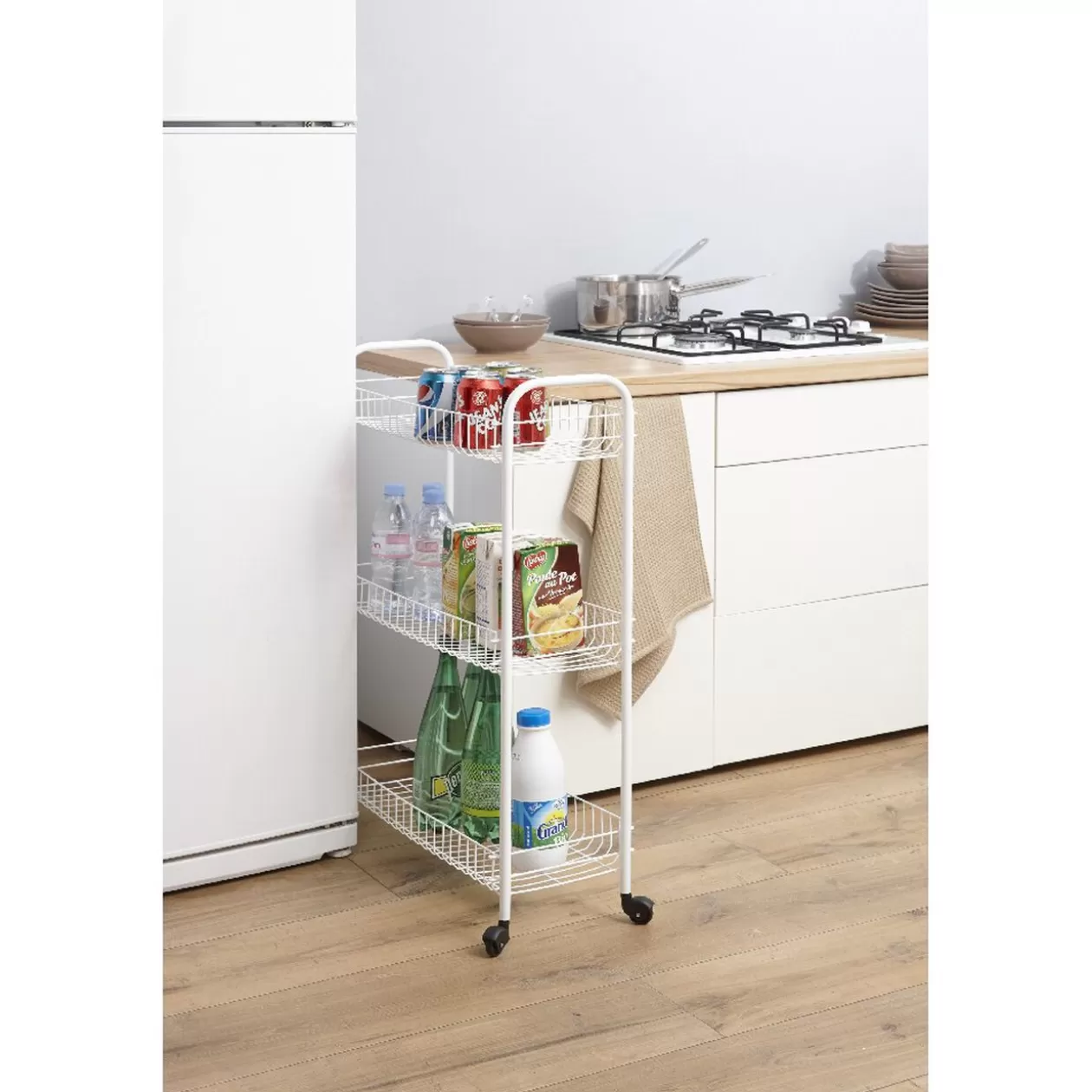 Gifi Resserre à légumes étroite blanche Metaltex< Rangement De Cuisine