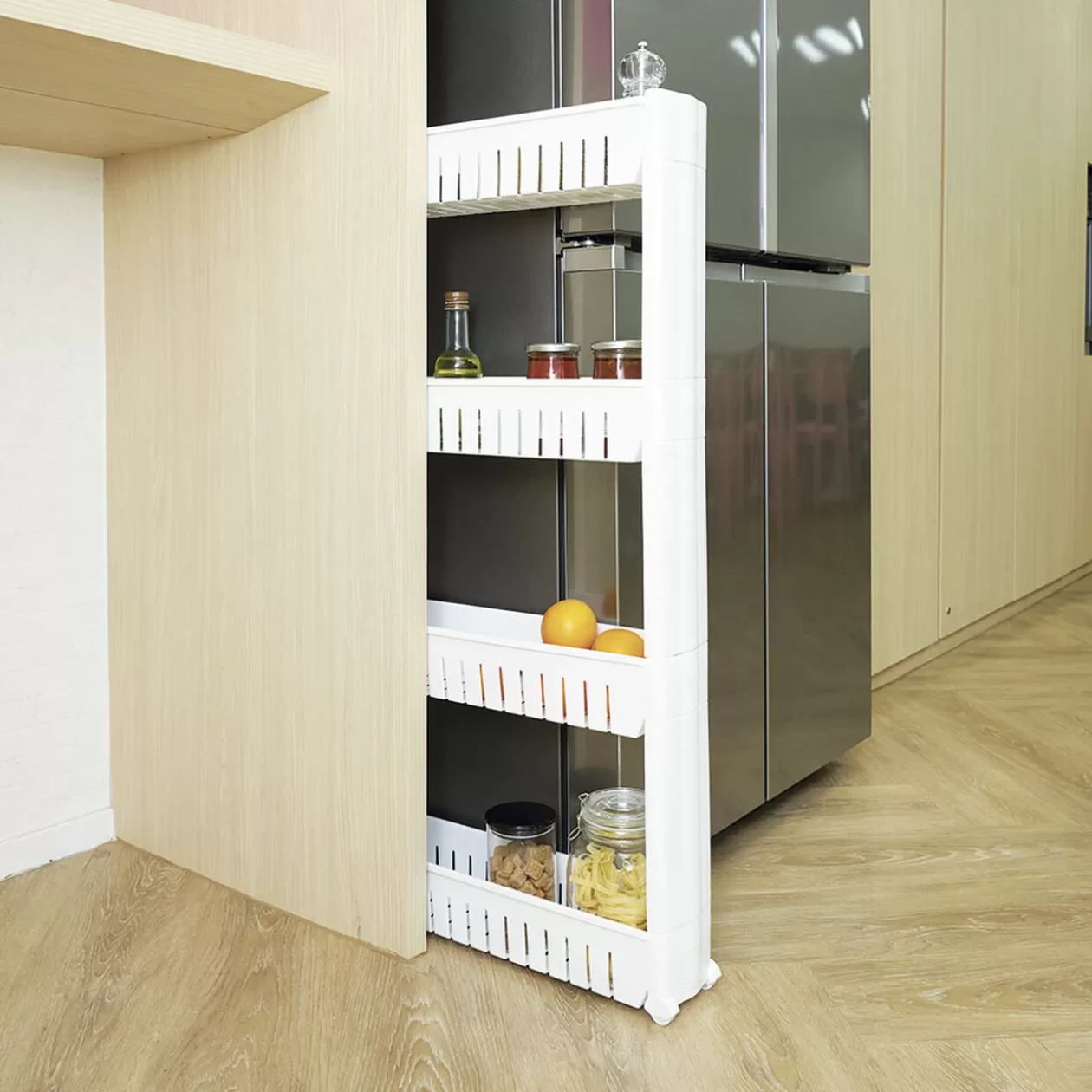 Gifi Resserre légume 4 niveaux blanc 54x12,2xH101 cm< Rangement De Cuisine