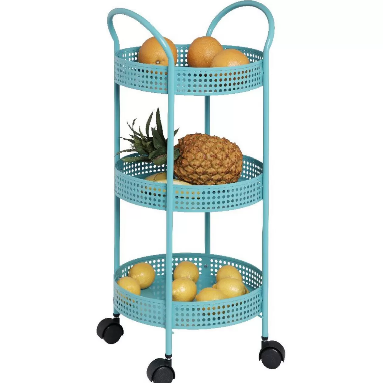 Gifi Resserre légumes à roulettes bleu turquoise< Rangement De Cuisine