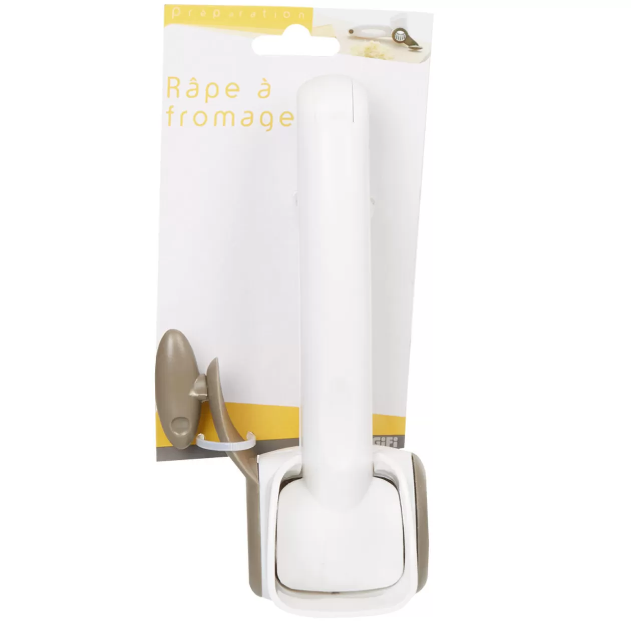 Gifi Râpe à fromage blanche et taupe< Préparation Culinaire