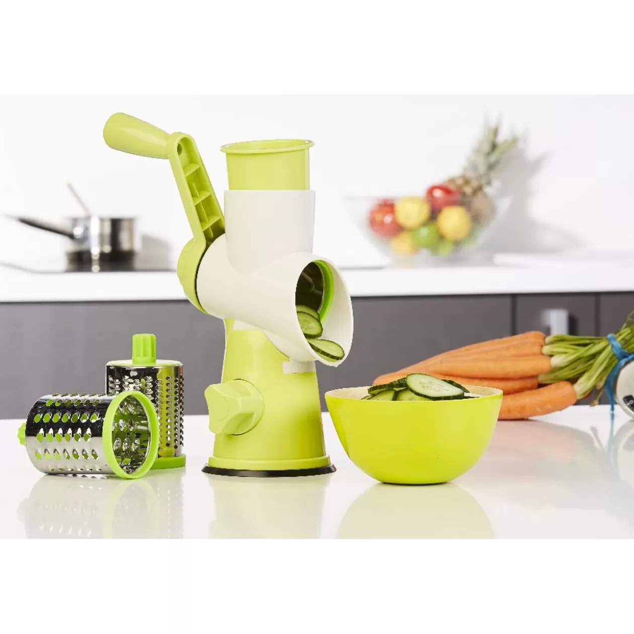 Gifi Râpe à tambour vert et blanc< Préparation Culinaire