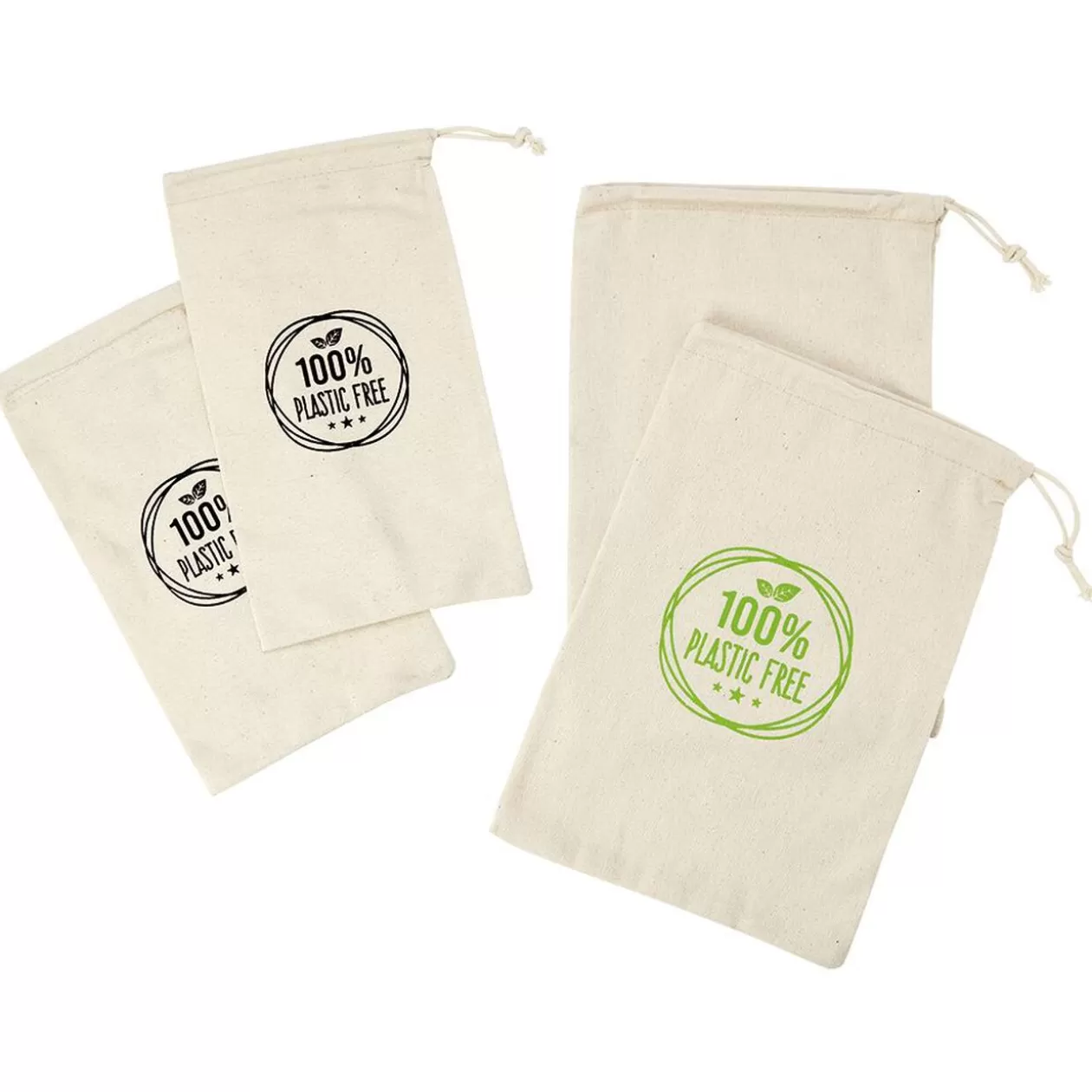 Gifi Sac à vrac en coton réutilisables x4< Conservation Alimentaire