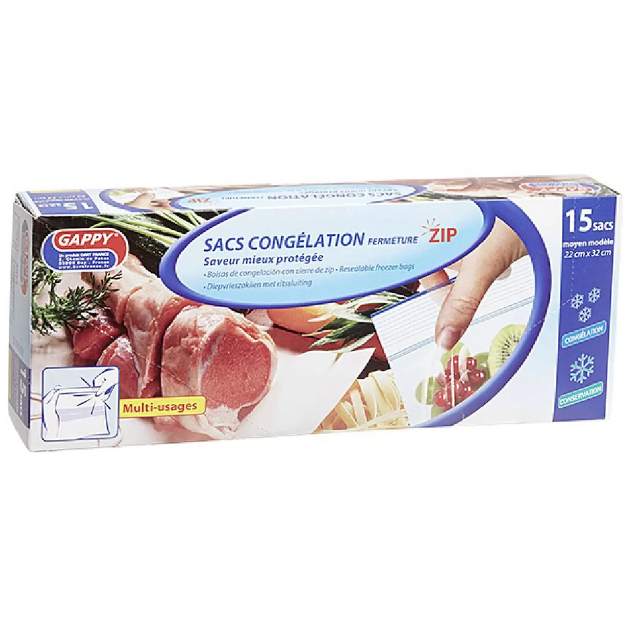 Gifi Sac congélation à fermeture pression moyen modèle x15< Conservation Alimentaire