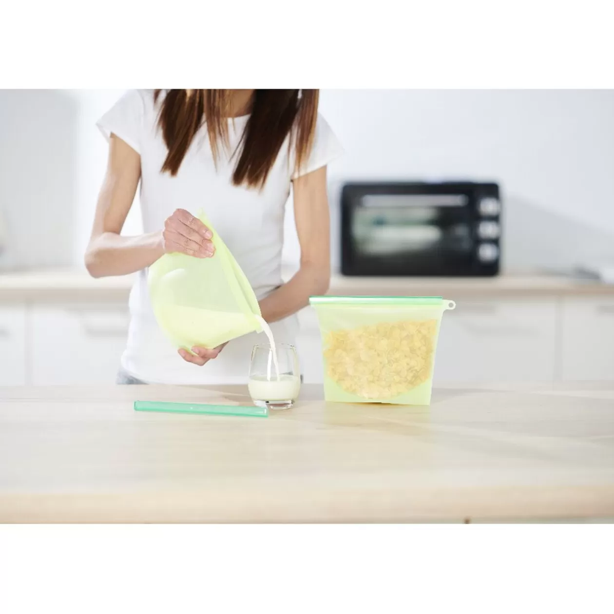 Gifi Sac de conservation alimentaire silicone réutilisable 1L x2< Conservation Alimentaire