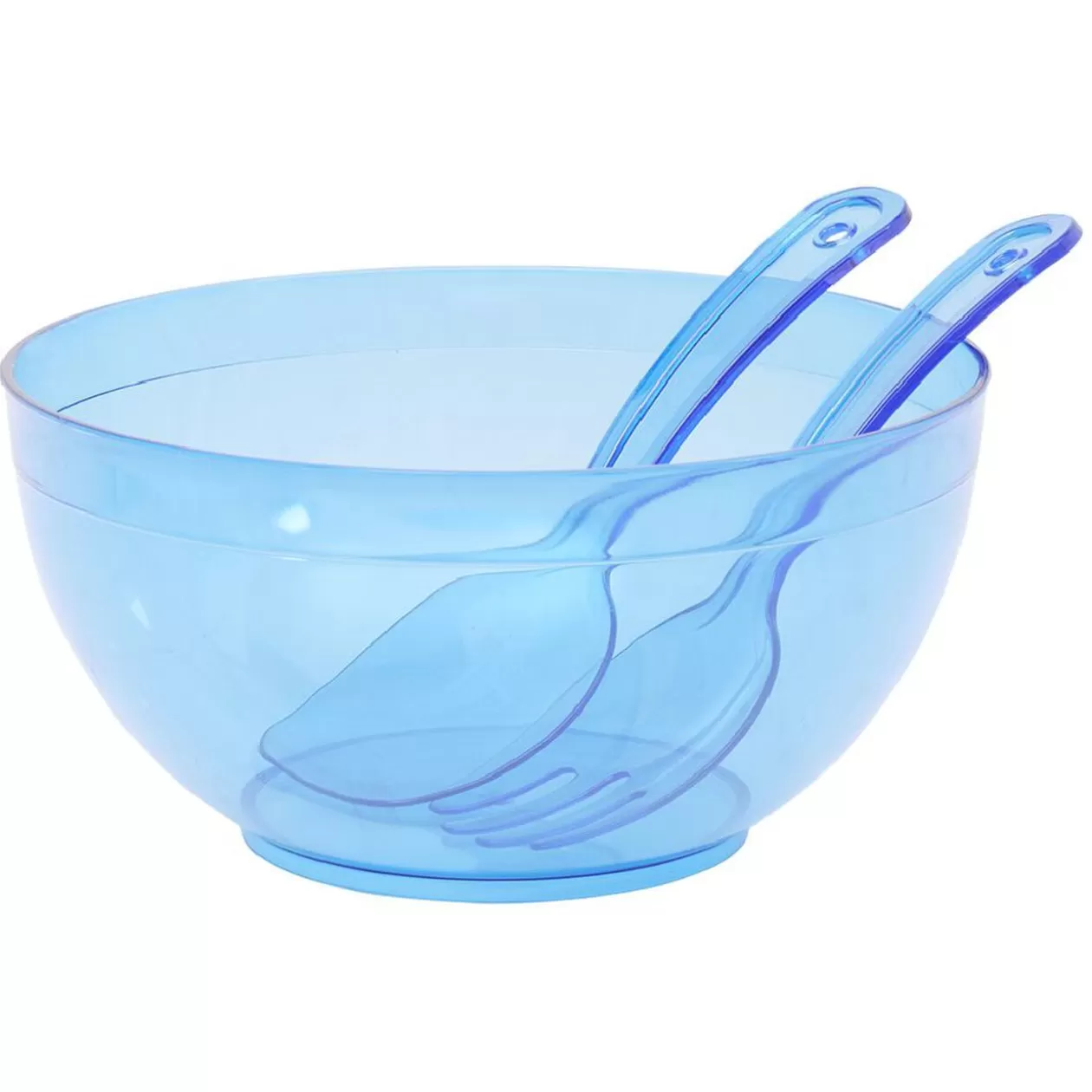 Saladier en plastique coloré avec couverts de service>Gifi Shop