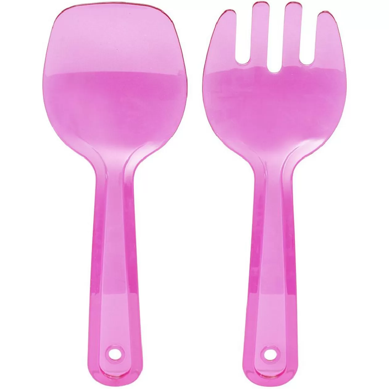 Saladier en plastique coloré avec couverts de service>Gifi Shop