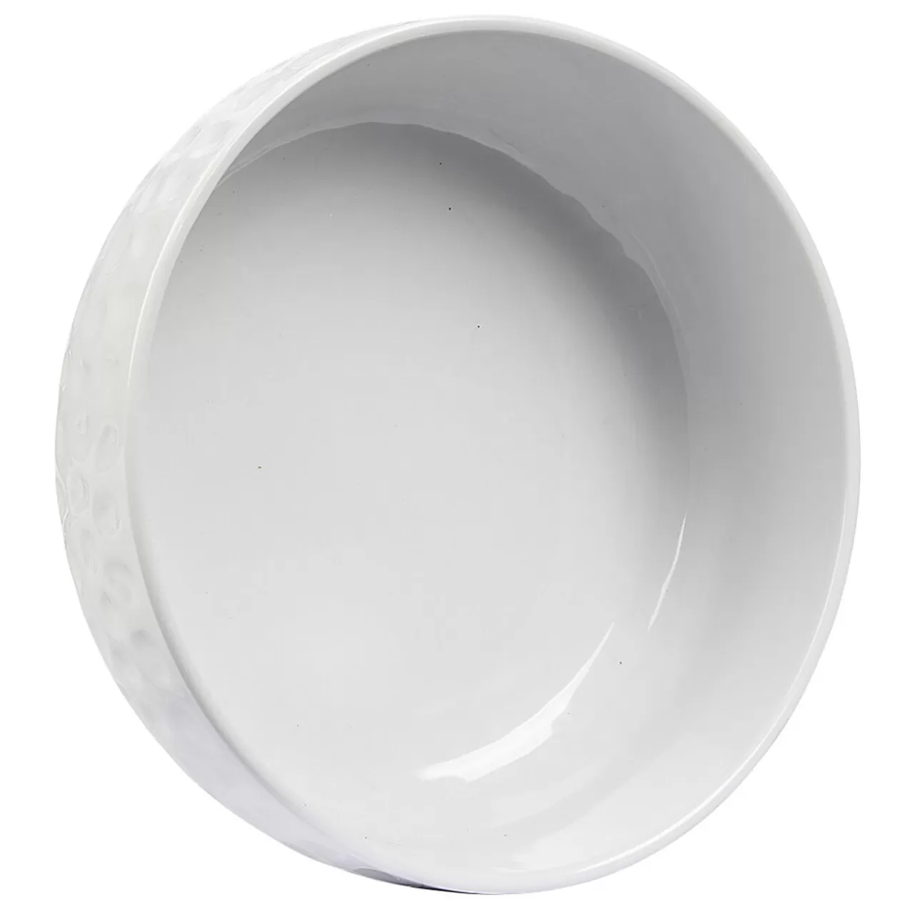 Saladier en porcelaine design martelé blanc>Gifi Discount