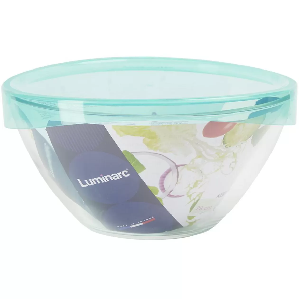Saladier en verre Luminarc Keep'n Bowl couvercle vert Ø28cm>Gifi Fashion
