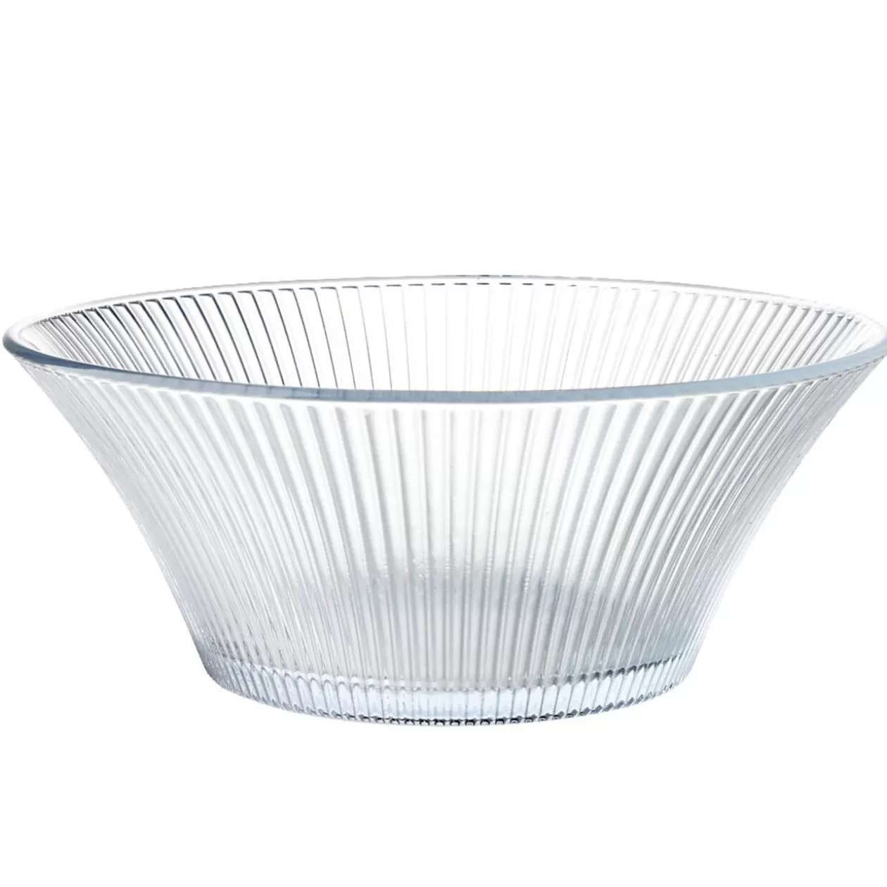 Gifi Saladier en verre strié vert Ø22xH8,8cm< Vaisselle Et Accessoires De Table