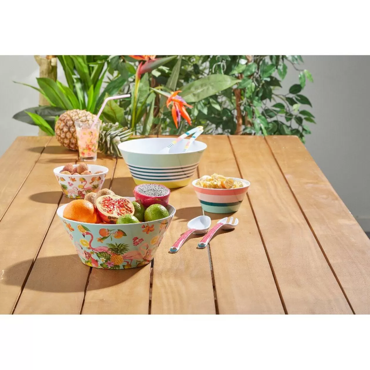 Gifi Saladier mélaminé Bayadère rayures multicolores< Vaisselle Et Accessoires De Table