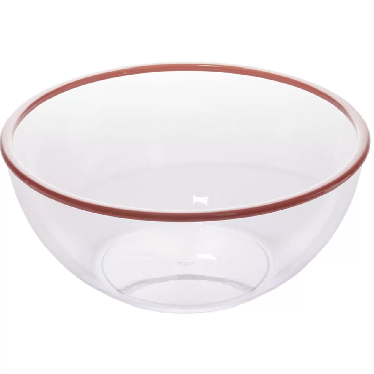 Saladier plastique transparent bordure coloré Ø28xH12,2cm>Gifi Fashion