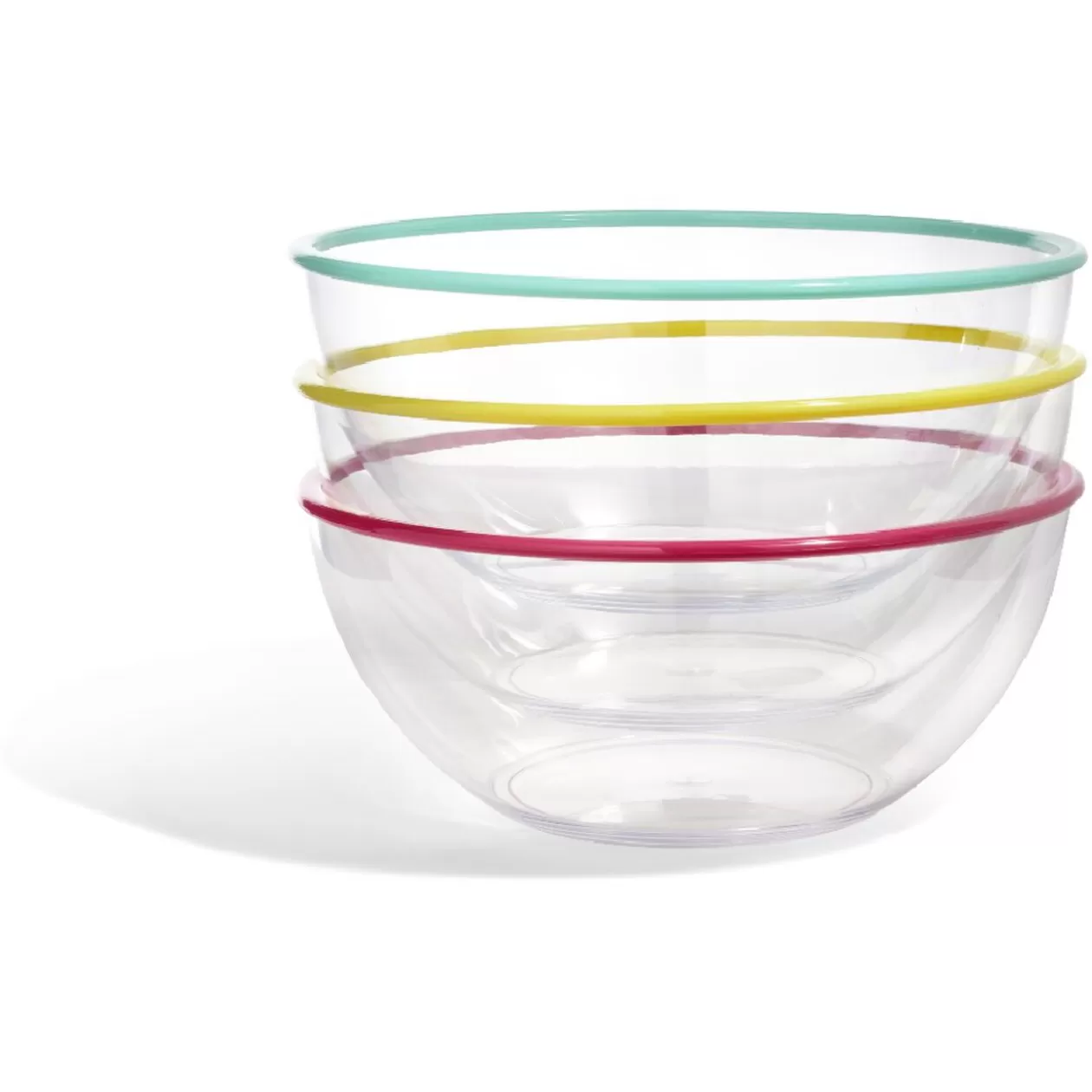 Saladier transparent au bord coloré>Gifi Best Sale