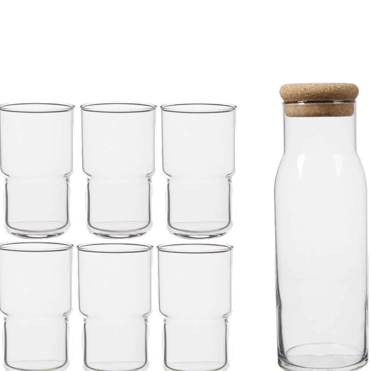 Gifi Service 7 pièces carafe et verre x6< Vaisselle Et Accessoires De Table