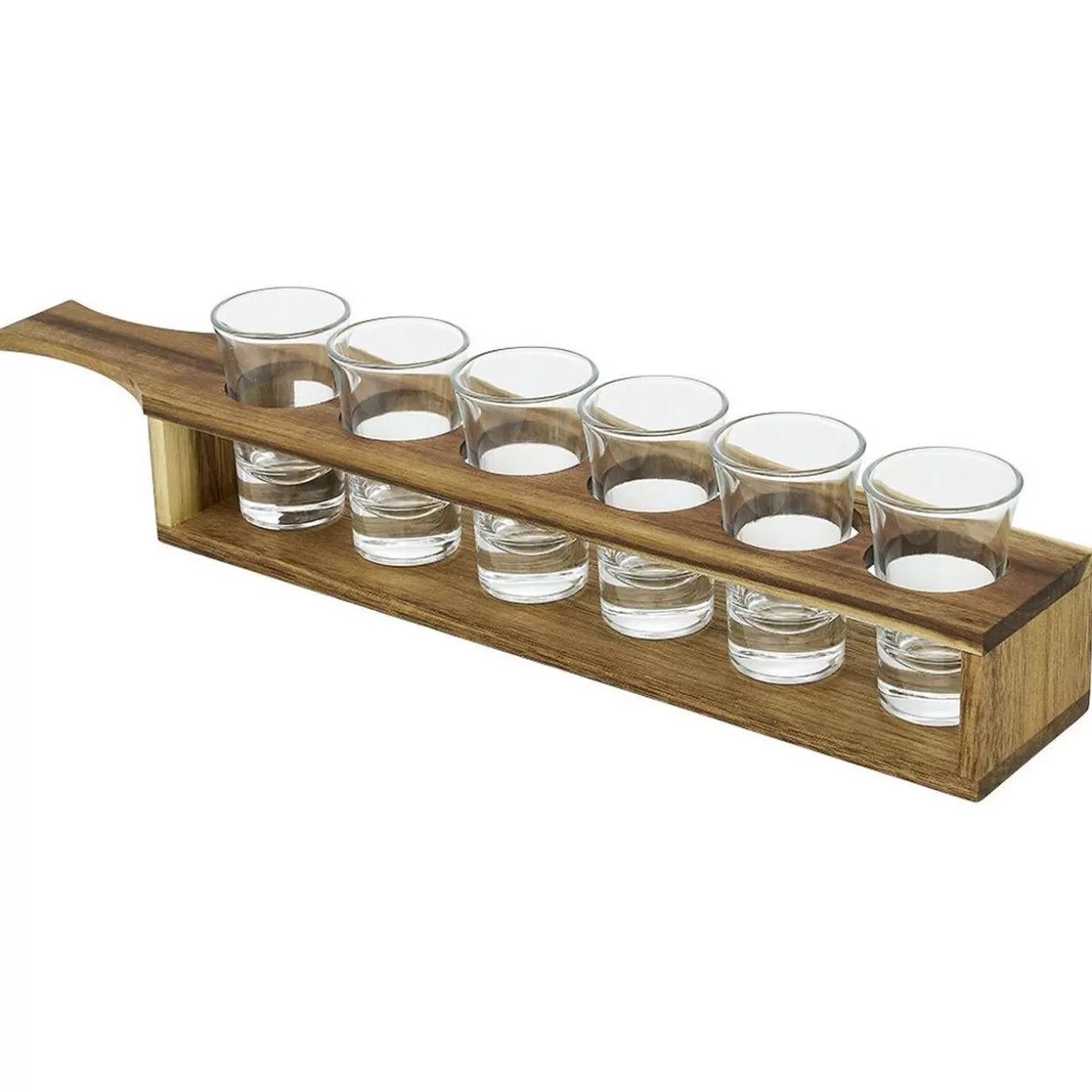 Service à shooter 6 verres avec support bois>Gifi Cheap