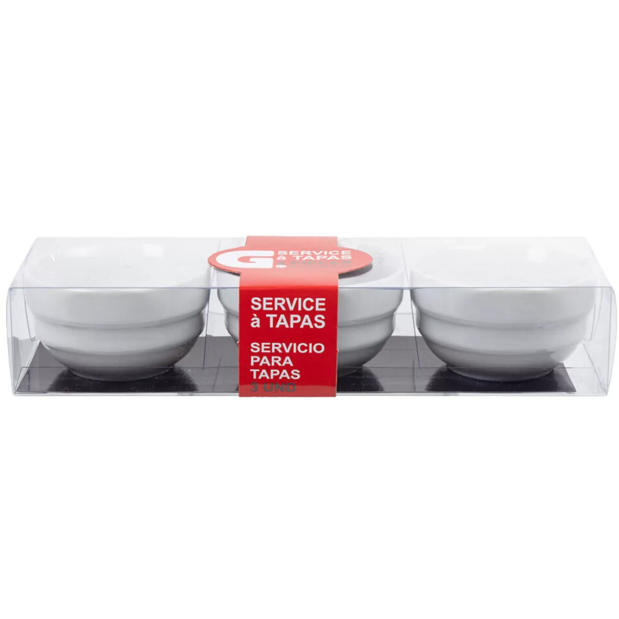 Gifi Service à tapas blanc 3 pièces< Vaisselle Et Accessoires De Table