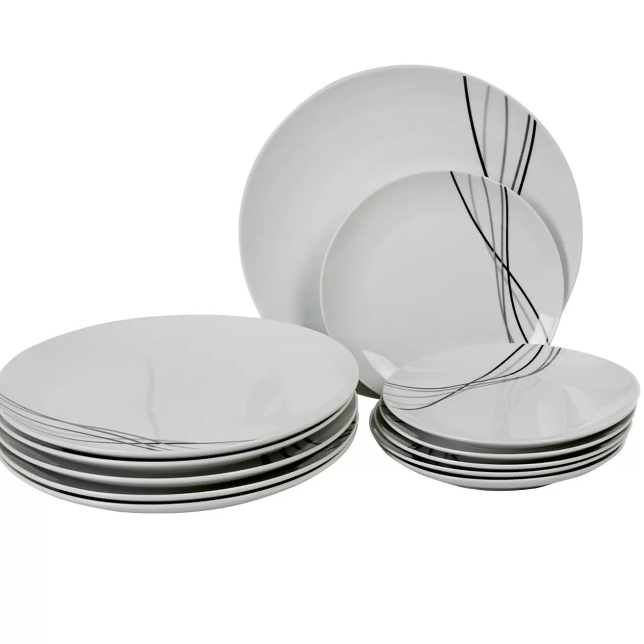 Service à vaisselle 12 pièces porcelaine blanche>Gifi Cheap
